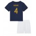 Billige Frankrig Raphael Varane #4 Børnetøj Hjemmebanetrøje til baby VM 2022 Kortærmet (+ korte bukser)